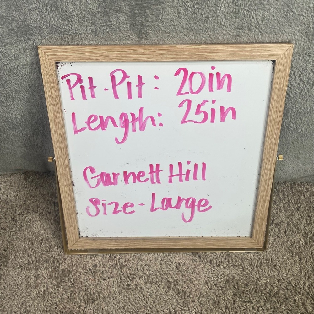 Garnet Hill Gray Embroidered Peter Pan Collar 3/4 Sleeve Knit Top Larg Preppy - Picture 8 of 8